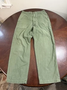 Pantaloni pantaloni vintage anni 70 raso VIETNAM OG-107 esercito americano 32x31 militare TIPO1 - Foto 1 di 20