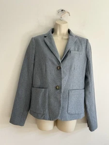 Gap Women's Light Blue Blazer Jacket Button Size 10 Modern Style Collared Smart - Picture 1 of 9