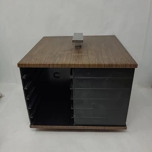 Vintage 24 slot 8 binari nastro portaoggetti giostra giostra pigra Susan - Foto 1 di 8