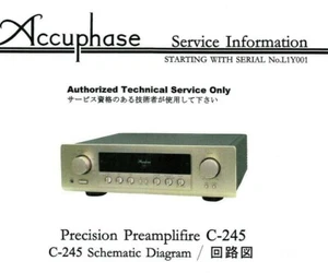Accuphase Service Manual für C- 245 Copy - Picture 1 of 1