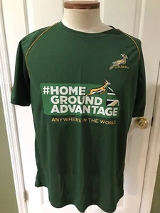 South African Rugby Springbok Official Shirt Home Ground Advantage Poly Green XL - Picture 1 of 8