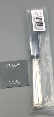 Десертные ножи Malmaison от Christofle ИЗ ЧИСТОГО СЕРЕБРА 7,75 дюйма, заводские НОВЫЕ - Изображение 1 из 4