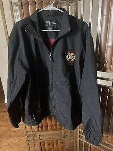 NRA Endowment Member Mens Large Black Logo Full Zipper Windbreaker Jacket - Picture 1 of 12