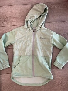Columbia Jacket Girls Size Small Green Full Zip Hooded with Pockets - Picture 1 of 4