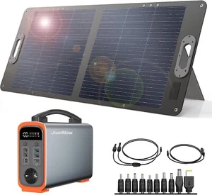 JustNow Powerstation 240Wh Solarpanel 60Watt faltbar Solarspeicher LiFePO4 Akku - Bild 1 von 11