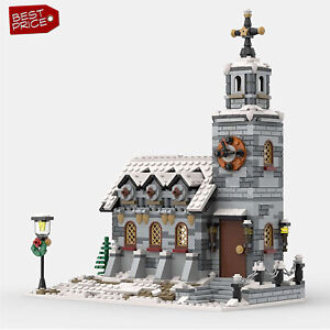 Little Winter Church Model with Church Pews and Tiny Organ 1074 Pieces