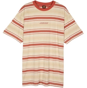 Camiseta SANTA CRUZ Clásica Strip Haze Camiseta de Monopatín - GRANDE - Tira de Madera Rubia - Imagen 1 de 4