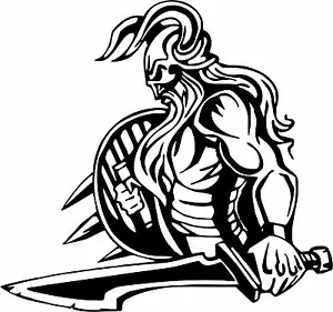Calcomanía adhesiva de vinilo para ventana de camión de batalla espada vikinga guerrero escandinavo - Imagen 1 de 2