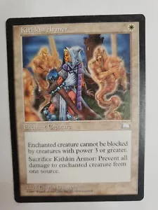 MTG Magic The Gathering Card Kichkin Armor Enchant Creature White Weatherlight - Picture 1 of 2