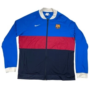 Nike Soccer Jacket Mens XL Barcelona FCB Futbol Football Warmup Full Zip Patch - Picture 1 of 10