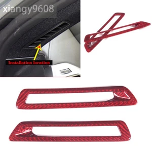 For BMW 8 Series 2019+Red Carbon Fiber Front A Pillar Air Vent Outlet Panel Trim - Bild 1 von 6