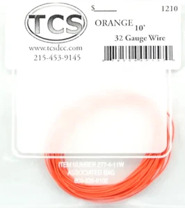 TCS ~ New 2025 ~ 30 AWG ~ DCC Decoder Wire ~ 10 Feet ~ Orange ~ 1210 - Picture 1 of 1