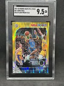 2019-20 Panini Hoops Private Stock #67 Chris Paul Gold Flash Prizm 9/10 SGC 9.5 - Picture 1 of 3