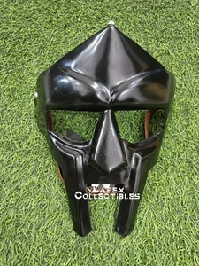 MF Doom Gladiator Mask Mild Steel Black Face Armor for Halloween Reenactment SCA - Picture 1 of 8