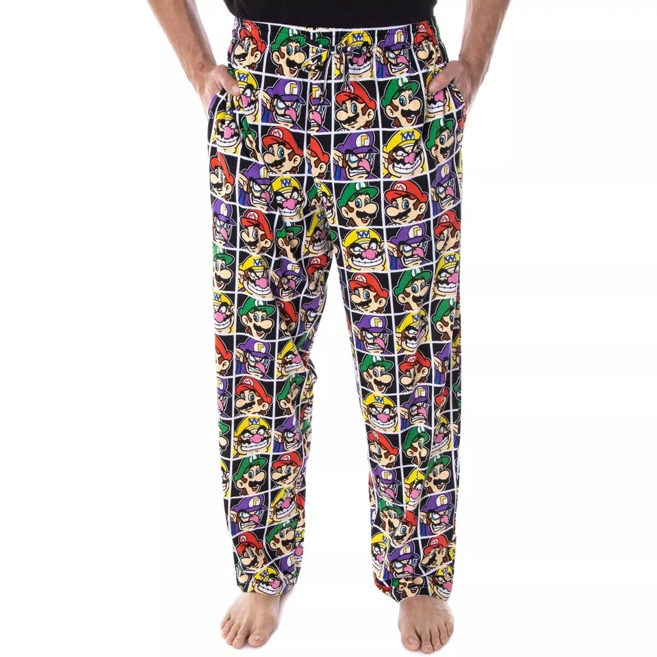 ¡Pantalones de salón de pijama cómodos oficiales Nintendo Super Mario Yoshi! (Mediano) Foto 1 de 3