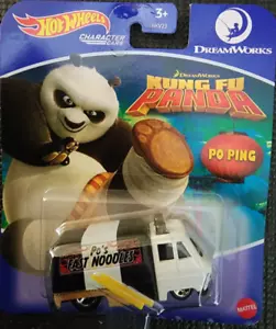 HOTWHEELS Character Car Diecast - Dreamworks KUNG FU PANDA - Po Ping - Foto 1 di 2