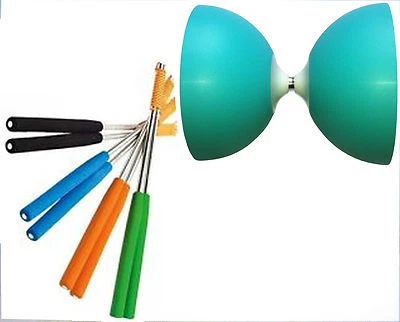 Henrys Jazz Diabolo Türkis mit Tuning Kit ws Diabolonet + Henys Alustäbe 325