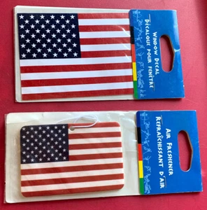 NEU USA Flagge Aufkleber Sticker USA Flagge Lufterfrischer AMERIKANISCHE FLAGGEN USA - Bild 1 von 2