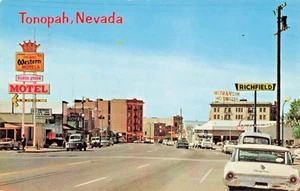 Postkarte NV Tonopah Nevada - Main Street Stadtansicht - Vintage 1968 (D7) - Bild 1 von 4