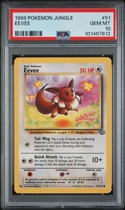 PSA 10 GEM MINT Unlimited Eevee (#51/64) Pokémon Jungle - Picture 1 of 2