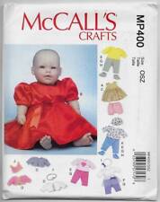McCall's Pattern MP400 / M7066 Baby DOLL CLOTHES & Accessories 11"-12" & 15"-16"