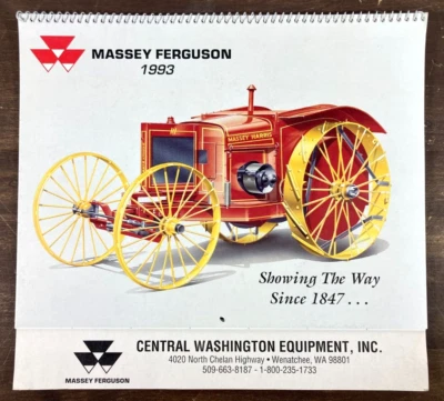 Calendario de pared publicitario vintage Massey-Ferguson 1993 arte tractor antiguo Foto 1 de 4