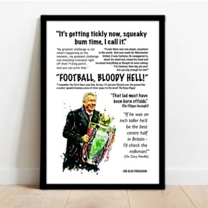 MANCHESTER UNITED - MAN UTD - ALEX FERGUSON - FRAMED PRINT! - Picture 1 of 4