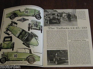 Talbot 14/45 - 110 1926-1935, well illustrated booklet Profile 27, FREE POSTAGE! - Picture 1 of 5