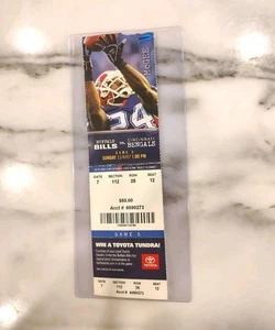 Marshawn Lynch 1st 100 Yd Game & Passing TD Ticket Stub 11/4/07 Bills v Bengals - Picture 1 of 8
