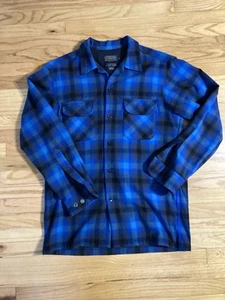 Pendleton Board Shirt Small, blue plaid.  - Picture 1 of 16