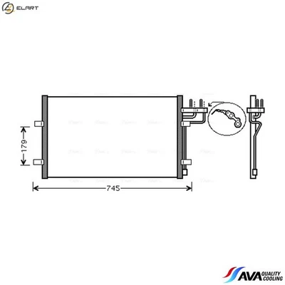 CONDENSER AIR CONDITIONING FDA5367 FOR FORD FOCUS/II/Van/C-MAX/Turnier/Station - Image 1 of 4