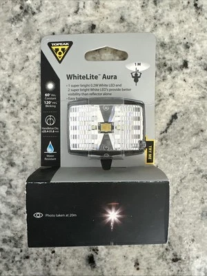 Topeak WhiteLite Aura Front Bike Light Wide Angle Strobe / Steady - Image 1 of 3