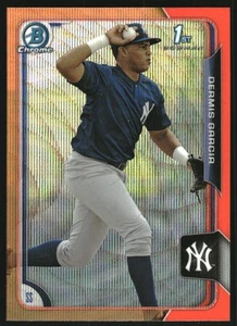 2015 Bowman Chrome Prospects Orange Wave Refractors #BCP13 Dermis Garcia - Picture 1 of 2