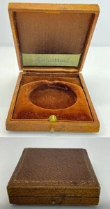 FANTASTIC ANTIQUE 1910s/20s HAMILTON POCKET WATCH BOX - LEATHER WRAPPED (B435) - Picture 1 of 14