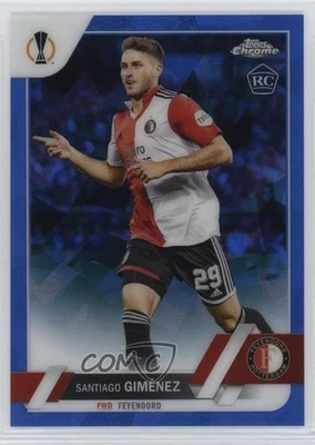 2022 Topps Chrome Sapphire UEFA Club Competitions Santiago Gimenez Rookie RC - Image 1 of 3