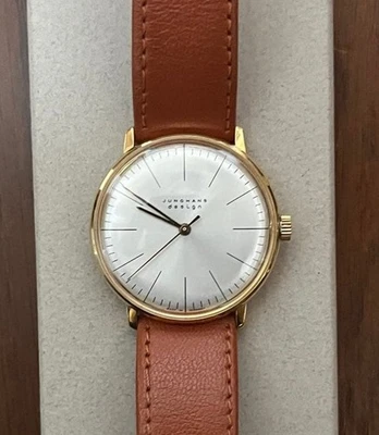 Junghans Max Bill 27/5703.810 White dial Hand winding Watch 34mm Used Japan - Image 1 of 4