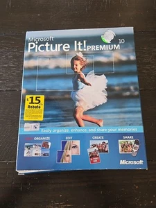 Microsoft Picture It! Premium 10 (Picture It!) X10-53898 XP 2000 ME 98 With Box - Picture 1 of 5