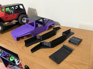 Axial SCX24 Jeep LJ Pickup Body And Chassis Kit. (Purple And Black) - Picture 1 of 5