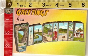 Vintage Leinen Großbrief Grüße aus Virginia N-702 - Bild 1 von 1