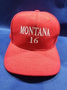 Vintage Montana 16 Otto Hat Red Wool Blend Adjustable Snapback Cap - Picture 1 of 11
