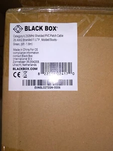 BLACK BOX EVNSL0272GN-0006 CAT6 250-MHz Molded SlimLine Ethernet DATA GREEN 6' - Picture 1 of 2