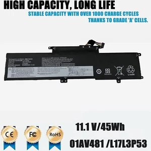 01AV483 01AV481 01AV482 Battery For Lenovo ThinkPad L380 L390 Yoga L17L3P53 45Wh - Picture 1 of 11