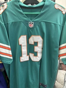 Miami Dolphins Dan Marino 13 Nike Men's Aqua Official NFL Jersey Large - Picture 1 of 6