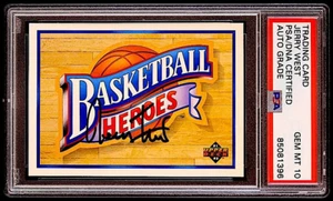 JERRY WEST SIGNED 1991-92 UPPER DECK BASKETBALL HEROES AUTOGRAPHED (AUTO PSA 10) - Picture 1 of 2
