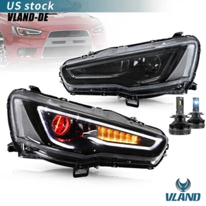 VLAND Demon Eye Headlights for Mitsubishi Lancer EVO X 2008-2018&LED Bulbs - Picture 1 of 11