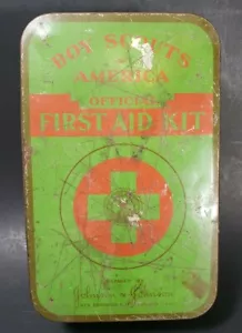 Kit de primeros auxilios vintage de Boy Scouts of America caja de metal lata - Imagen 1 de 10