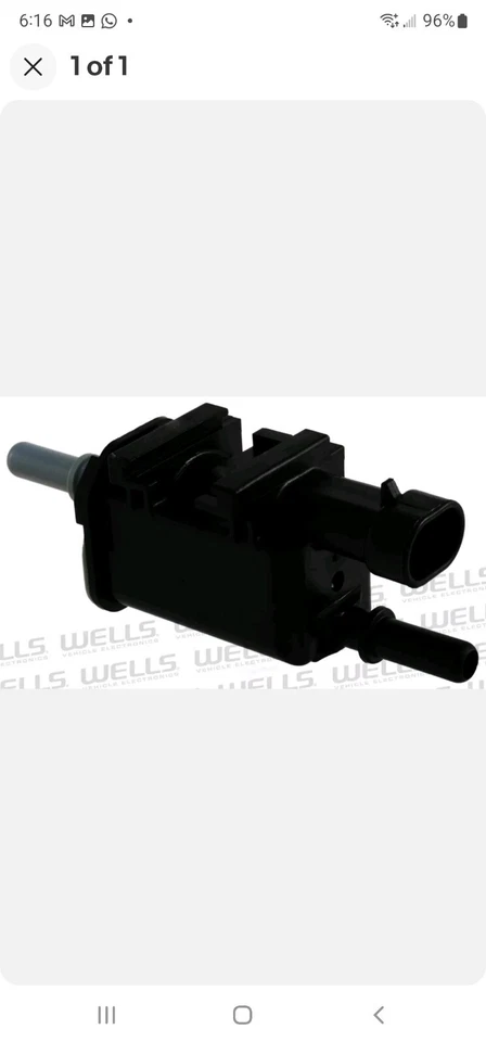 Solenoide de purga de bote de vapor WVE 2M1077 Foto 1 de 4
