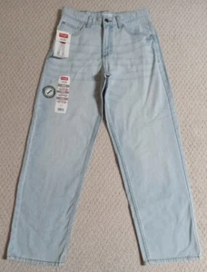 New W/Tag Wrangler Boys Sz 16 Lightwash Loose Fit Denim Jeans Adjust Fit Waist23 - Picture 1 of 13