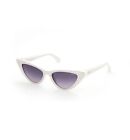 Guess Cat Eye Sunglasses White Diamantes and Grey Gradient Lenses GU7810 21C