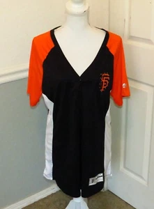 San Francisco Giants Baseball Jersey Womens XXL Black Majestic Cool Base Shirt - Picture 1 of 7